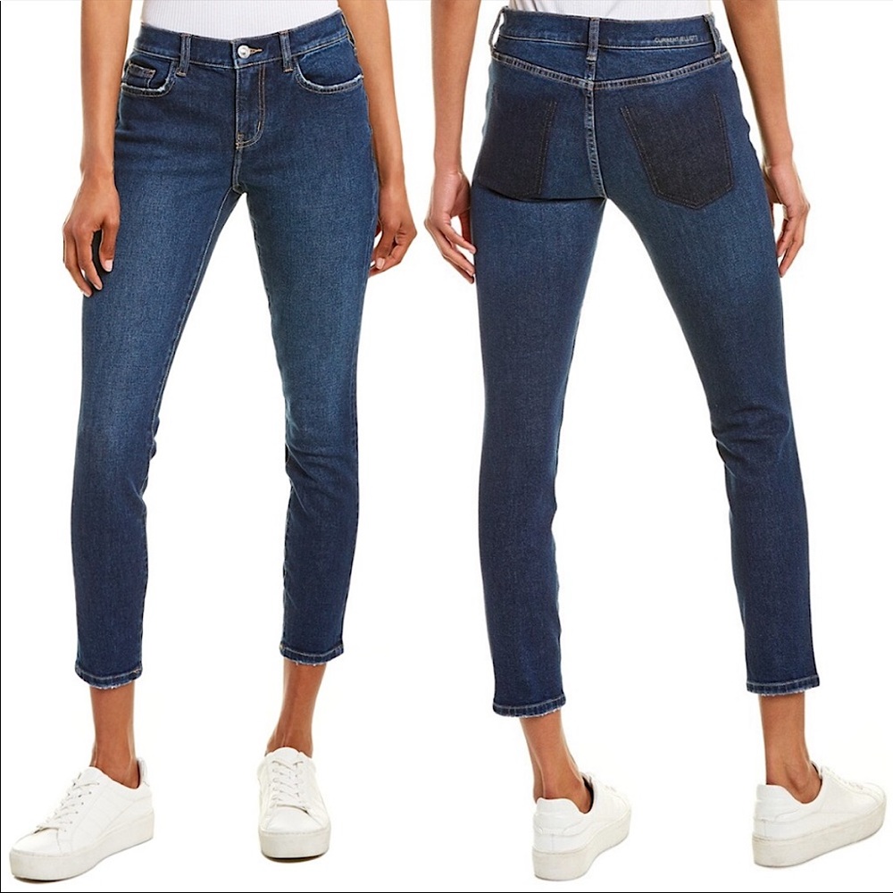 NWT CURRENT/ELLIOTT The Stiletto in Canal wash denim cropped 25 new with tags